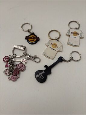 Hard Rock Cafe Keychains Lot of 5